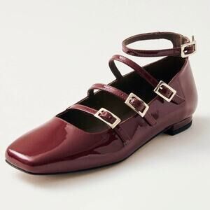 ALOHAS Luke Onix Wine Burgundy Patent Leather Ballet Flat Size 42 US 11-11.5